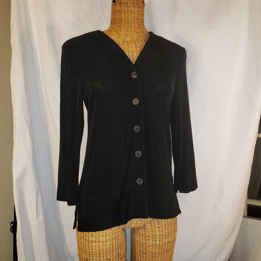 Choices Petites Black Button up Blouse - PM